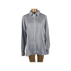 Lands End Wrinkle Free Button Up Blouse, Womens 18 ,Plum Wine